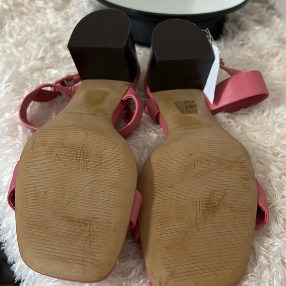 Everlane Double Strap Block Heeled Sandal Rose Pink Size 8 - Picture 10 of 11